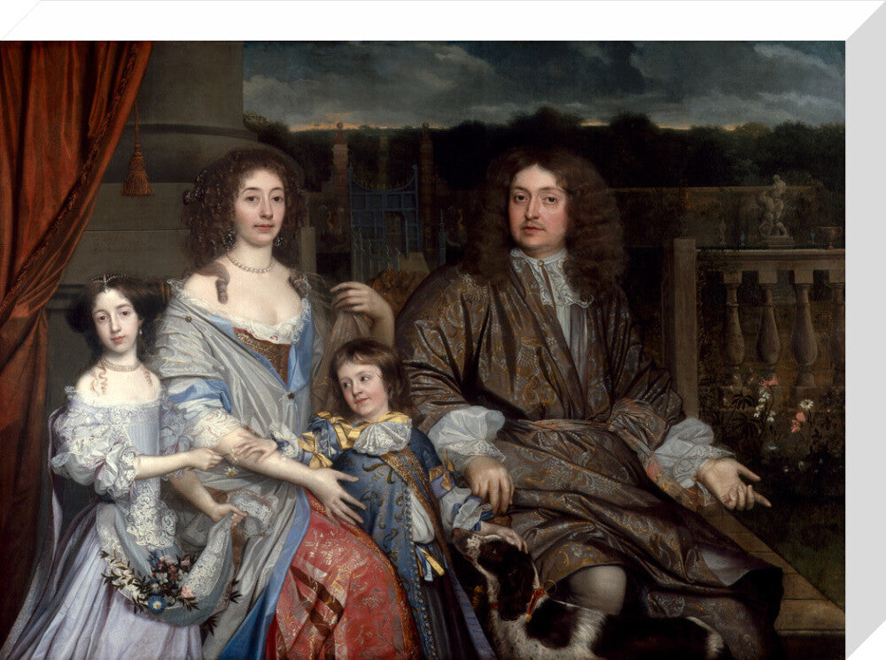 The family of sir robert vyner portrait print (stretched canvas, medium, no frame)