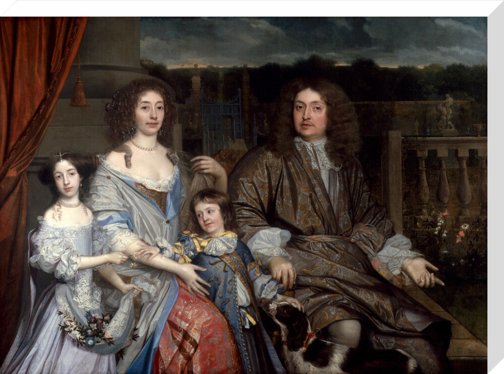 The family of sir robert vyner portrait print (stretched canvas, large, no frame)
