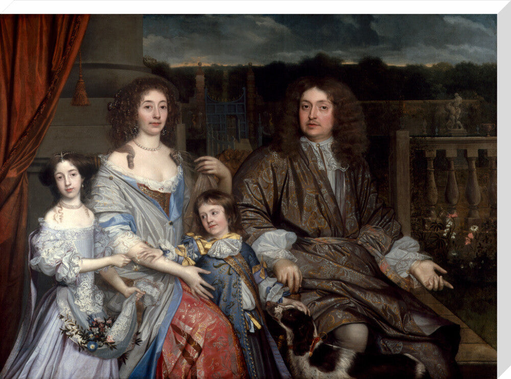 The family of sir robert vyner portrait print (stretched canvas, extra large, no frame)