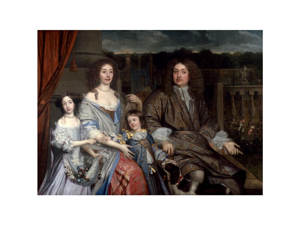 The family of sir robert vyner portrait print (art print, medium, no frame)
