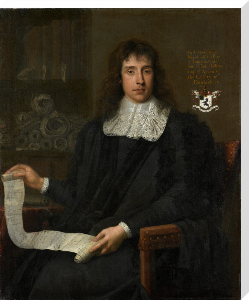 George jeffreys, 1st baron jeffreys of wem portrait print (stretched canvas, extra large, no frame)