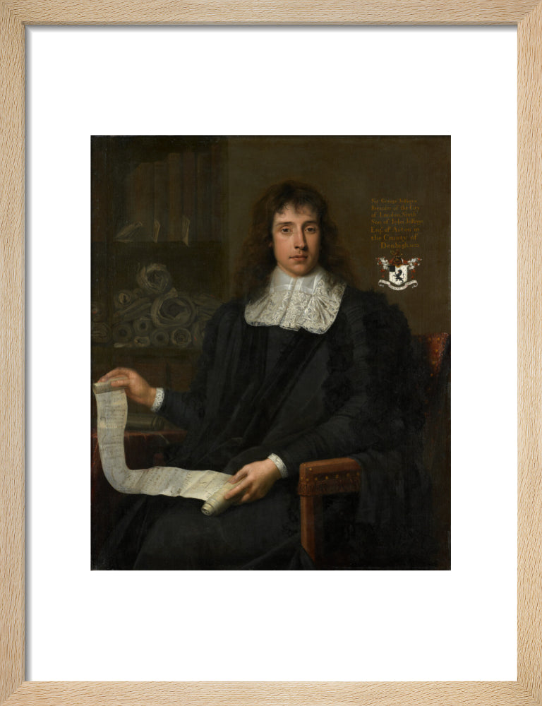 George jeffreys, 1st baron jeffreys of wem portrait print (art print, small, natural frame)