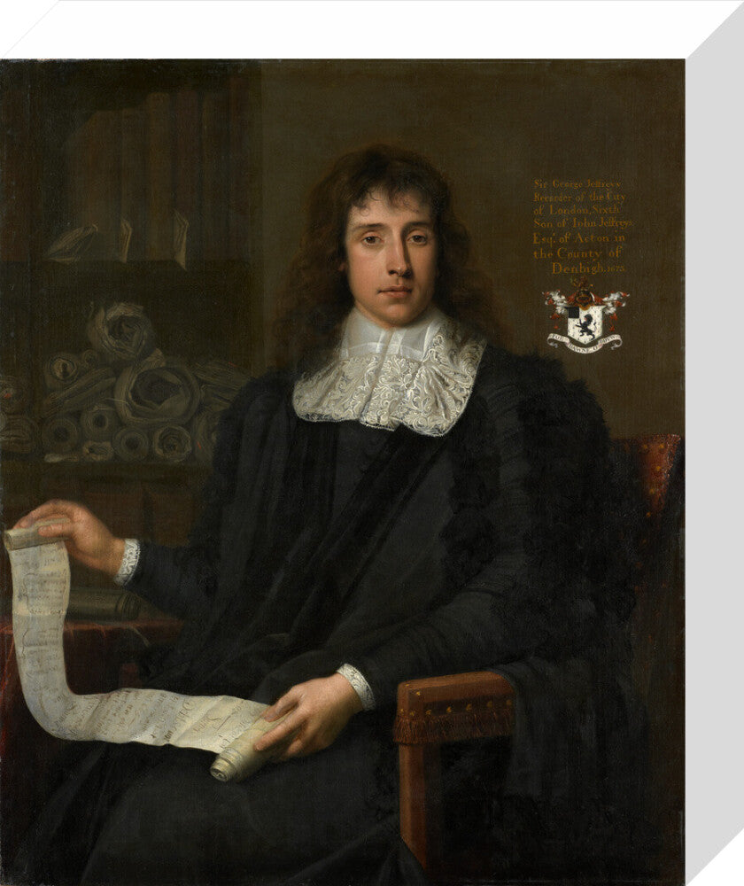 George jeffreys, 1st baron jeffreys of wem portrait print (stretched canvas, small, no frame)