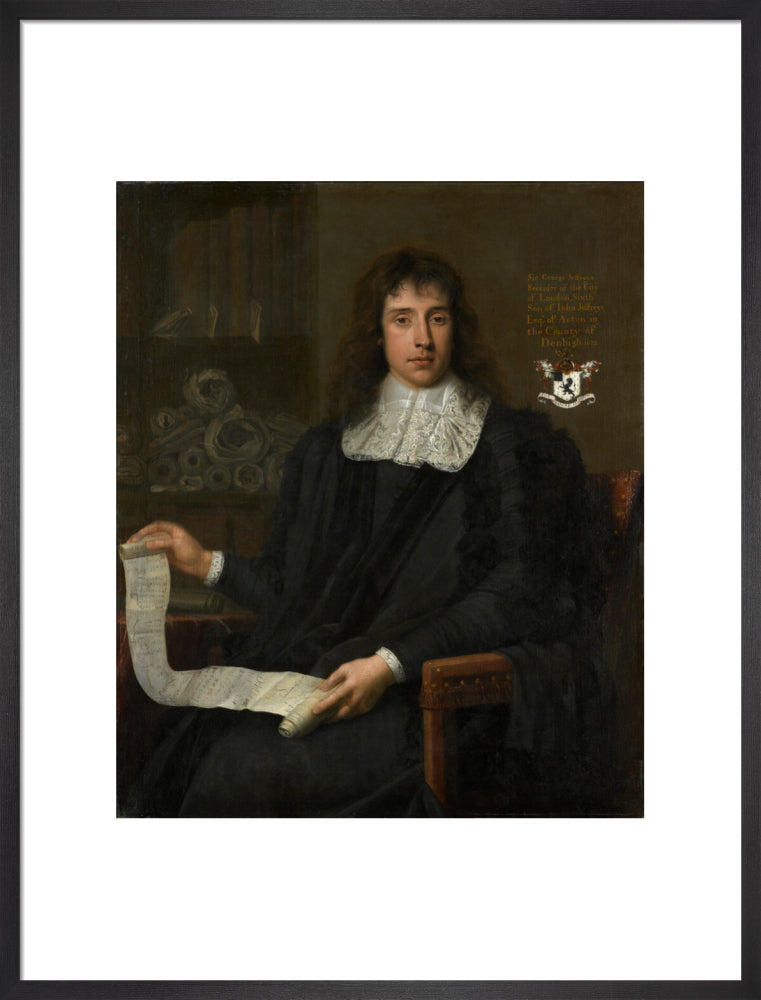 George jeffreys, 1st baron jeffreys of wem portrait print (art print, large, black frame)
