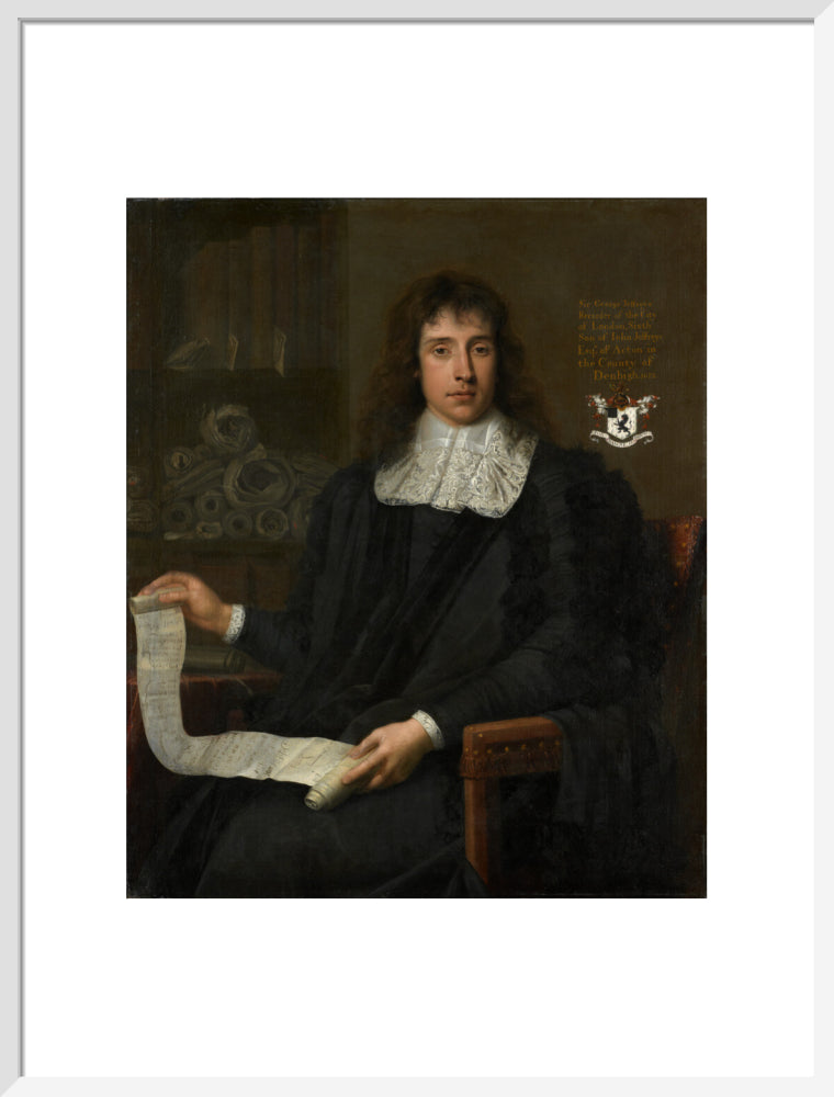 George jeffreys, 1st baron jeffreys of wem portrait print (art print, large, white frame)