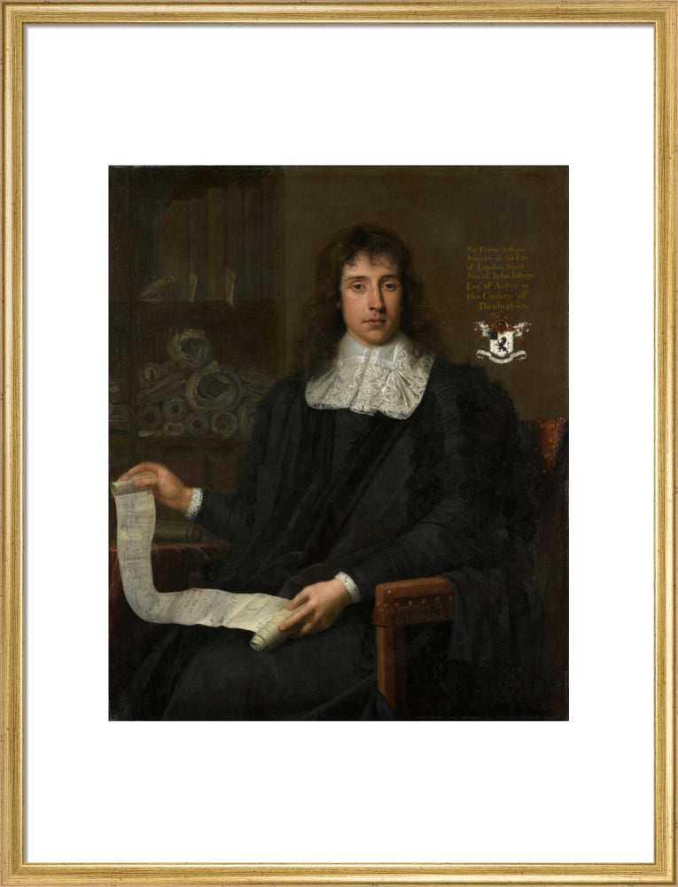 George jeffreys, 1st baron jeffreys of wem portrait print (art print, large, gold frame)
