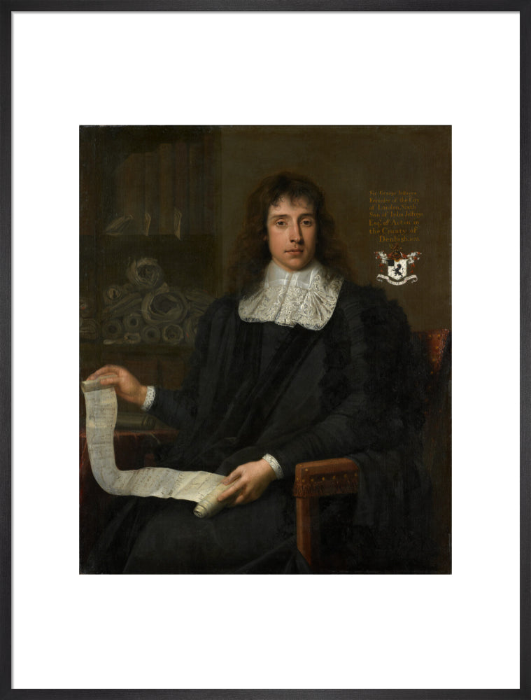 George jeffreys, 1st baron jeffreys of wem portrait print (art print, extra large, black frame)