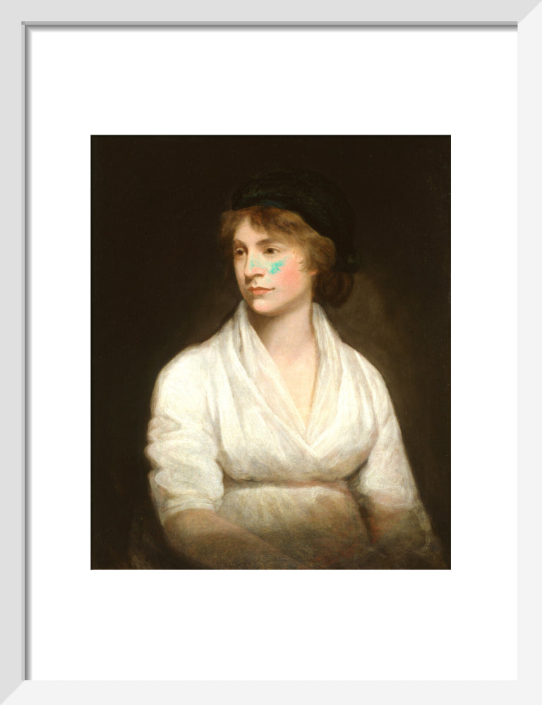 Mary wollstonecraft portrait print (art print, small, white frame)