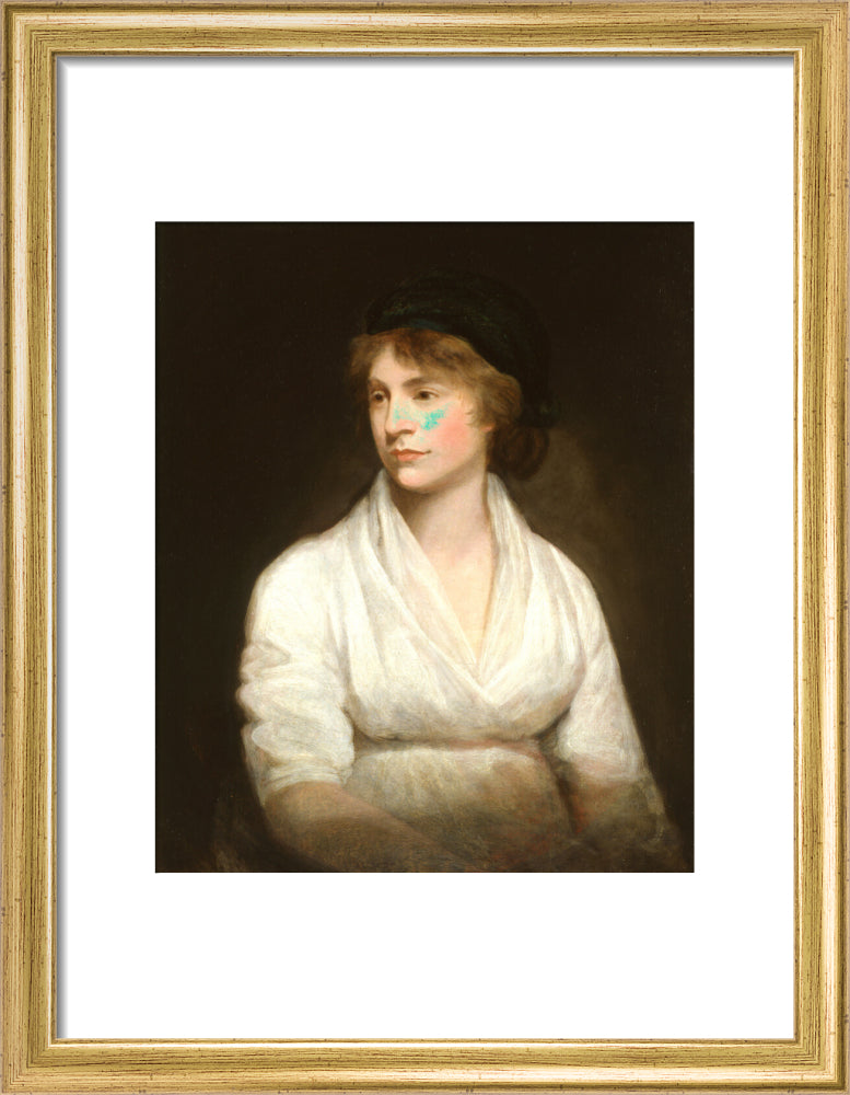 Mary wollstonecraft portrait print (art print, small, gold frame)