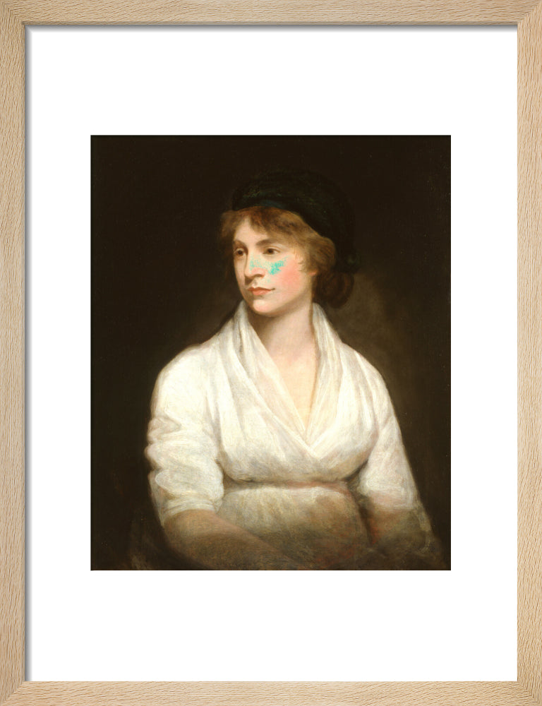 Mary wollstonecraft portrait print (art print, small, natural frame)