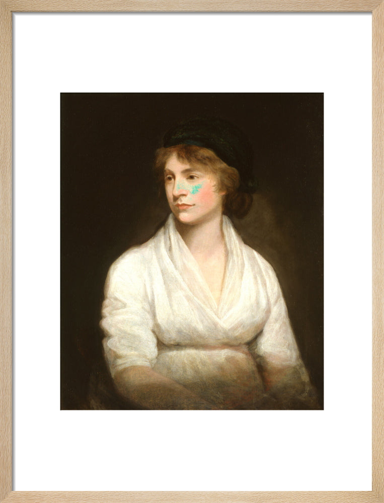 Mary wollstonecraft portrait print (art print, medium, natural frame)
