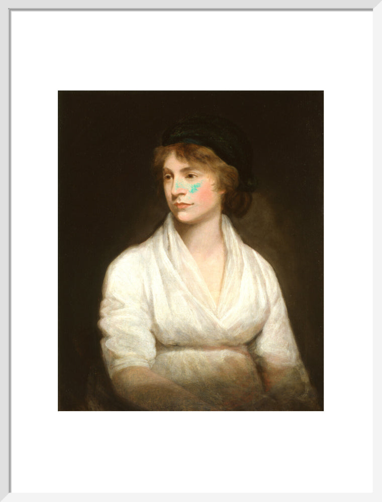 Mary wollstonecraft portrait print (art print, large, white frame)