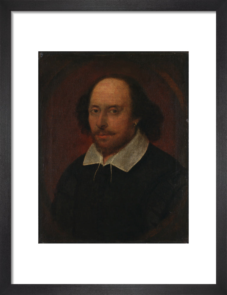 William shakespeare portrait print (art print, small, black frame)