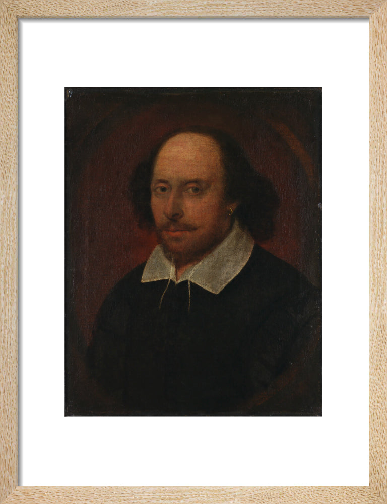 William shakespeare portrait print (art print, small, natural frame)