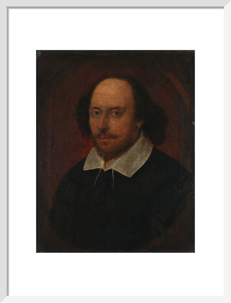 William shakespeare portrait print (art print, medium, white frame)