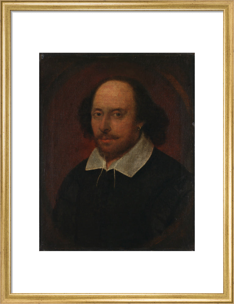 William shakespeare portrait print (art print, medium, gold frame)