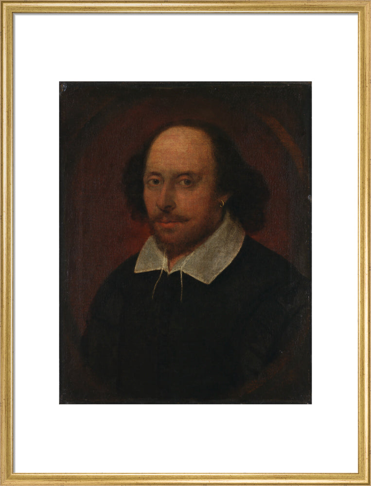 William shakespeare portrait print (art print, large, gold frame)