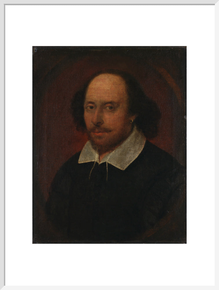 William shakespeare portrait print (art print, extra large, white frame)