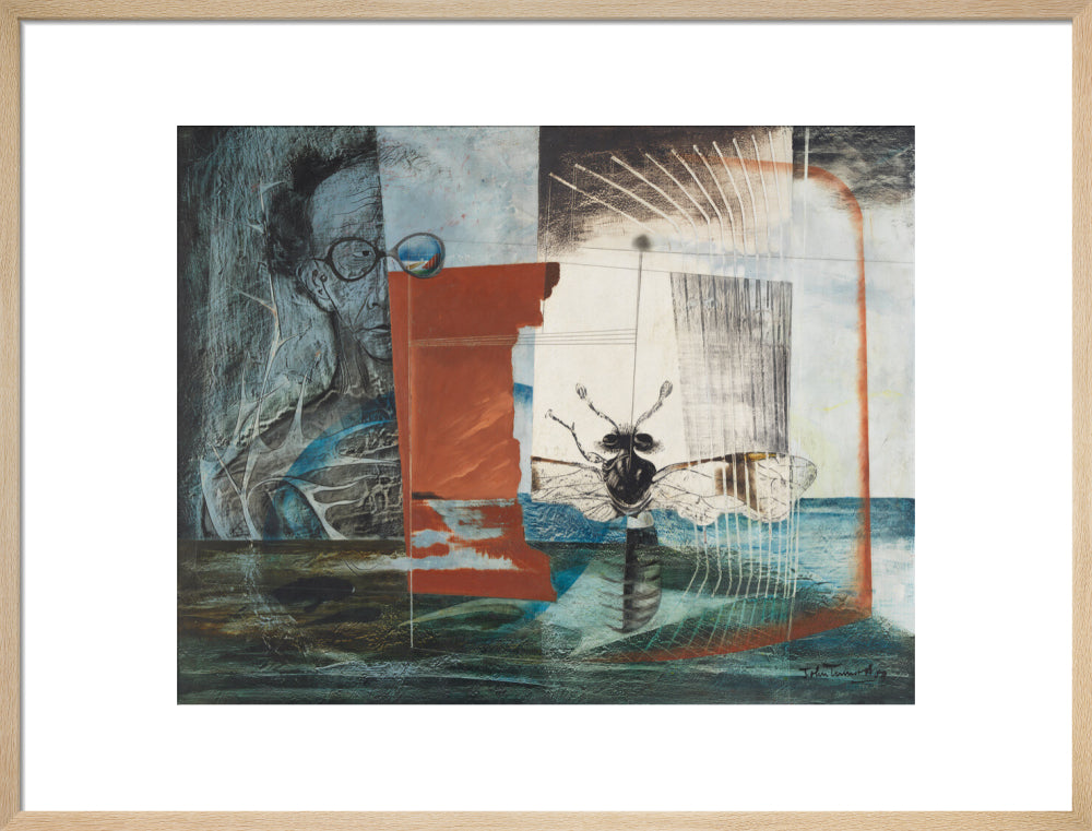 John tunnard portrait print (art print, large, natural frame)