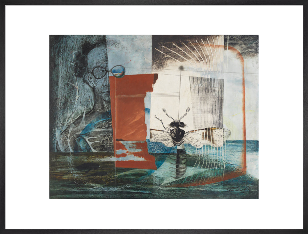 John tunnard portrait print (art print, extra large, black frame)