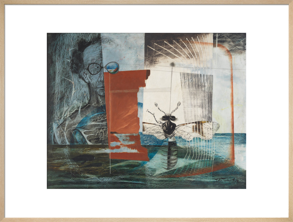 John tunnard portrait print (art print, extra large, natural frame)