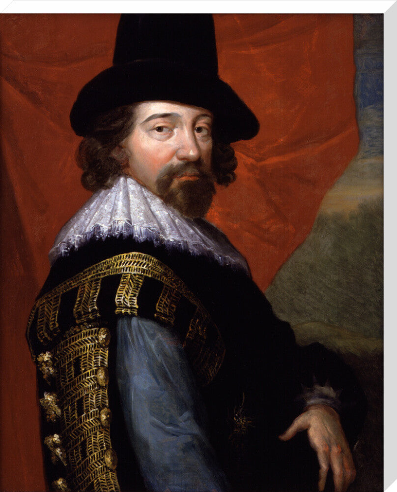 Francis bacon, 1st viscount st alban portrait print (stretched canvas, extra large, no frame)