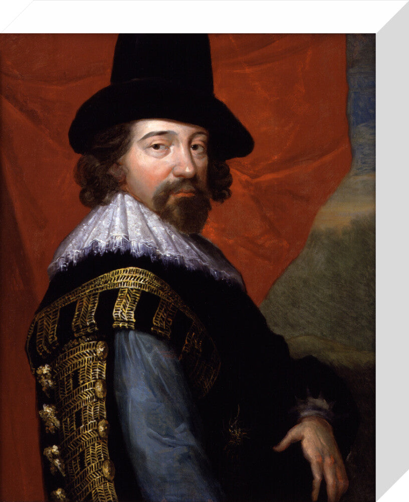 Francis bacon, 1st viscount st alban portrait print (stretched canvas, small, no frame)