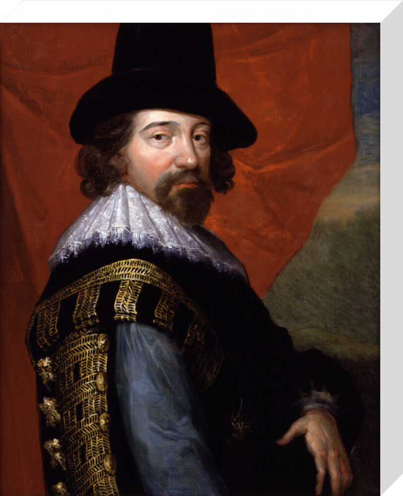 Francis bacon, 1st viscount st alban portrait print (stretched canvas, medium, no frame)