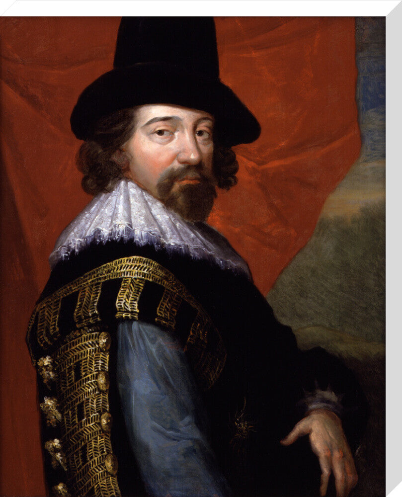 Francis bacon, 1st viscount st alban portrait print (stretched canvas, large, no frame)