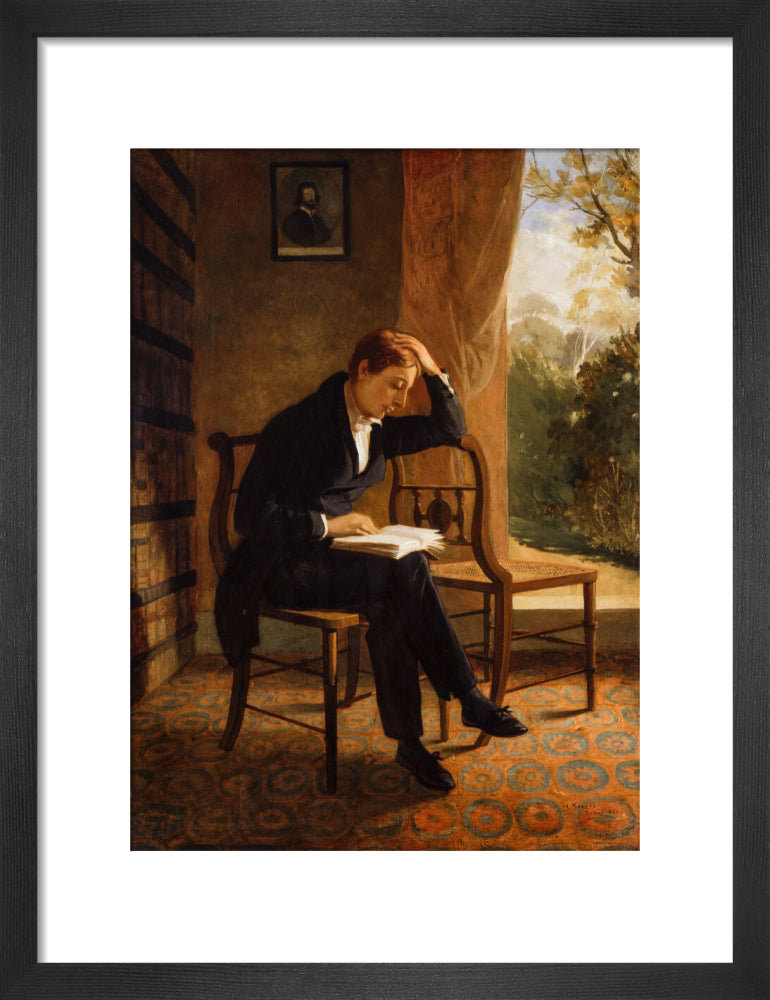 John keats portrait print (art print, small, black frame)