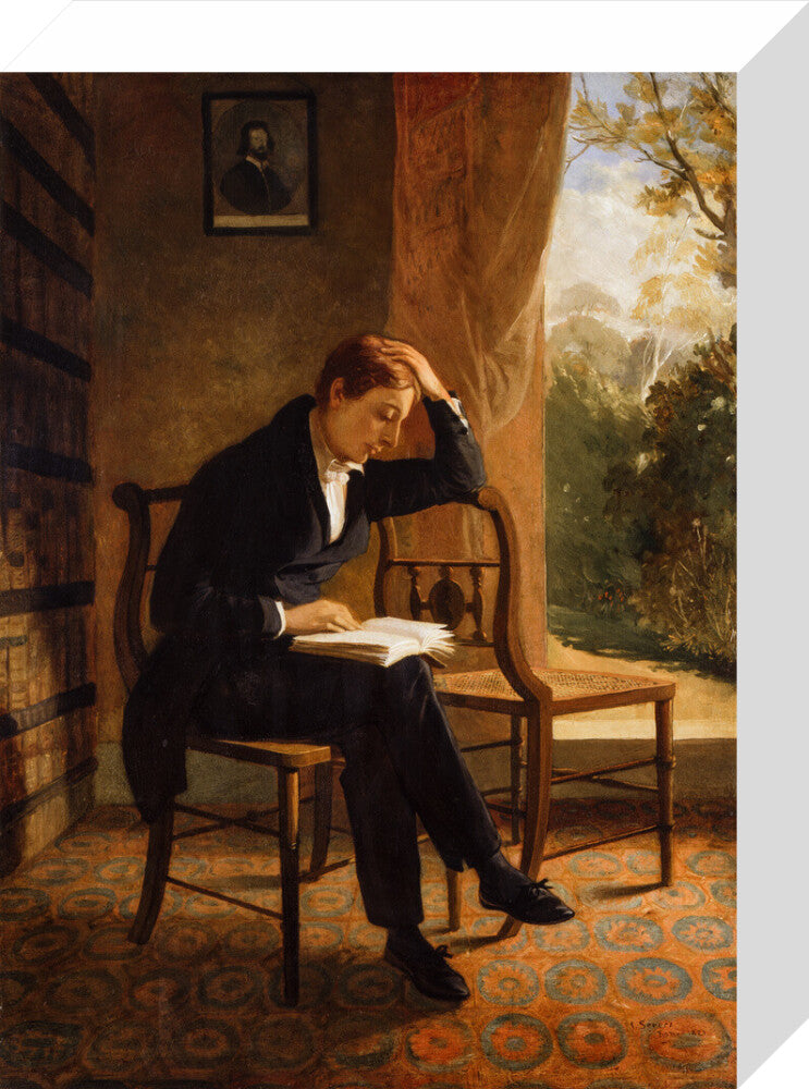 John keats portrait print (stretched canvas, small, no frame)