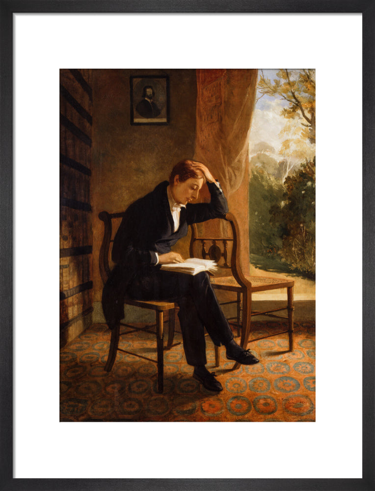 John keats portrait print (art print, medium, black frame)