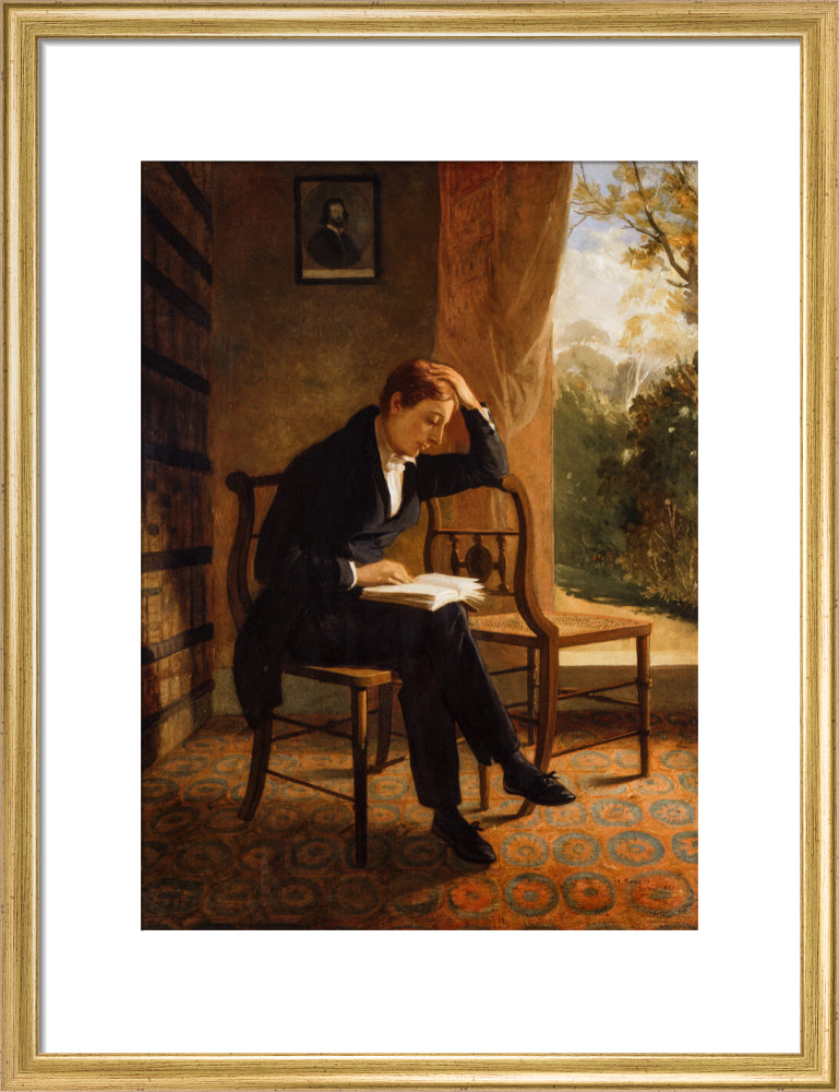 John keats portrait print (art print, medium, gold frame)