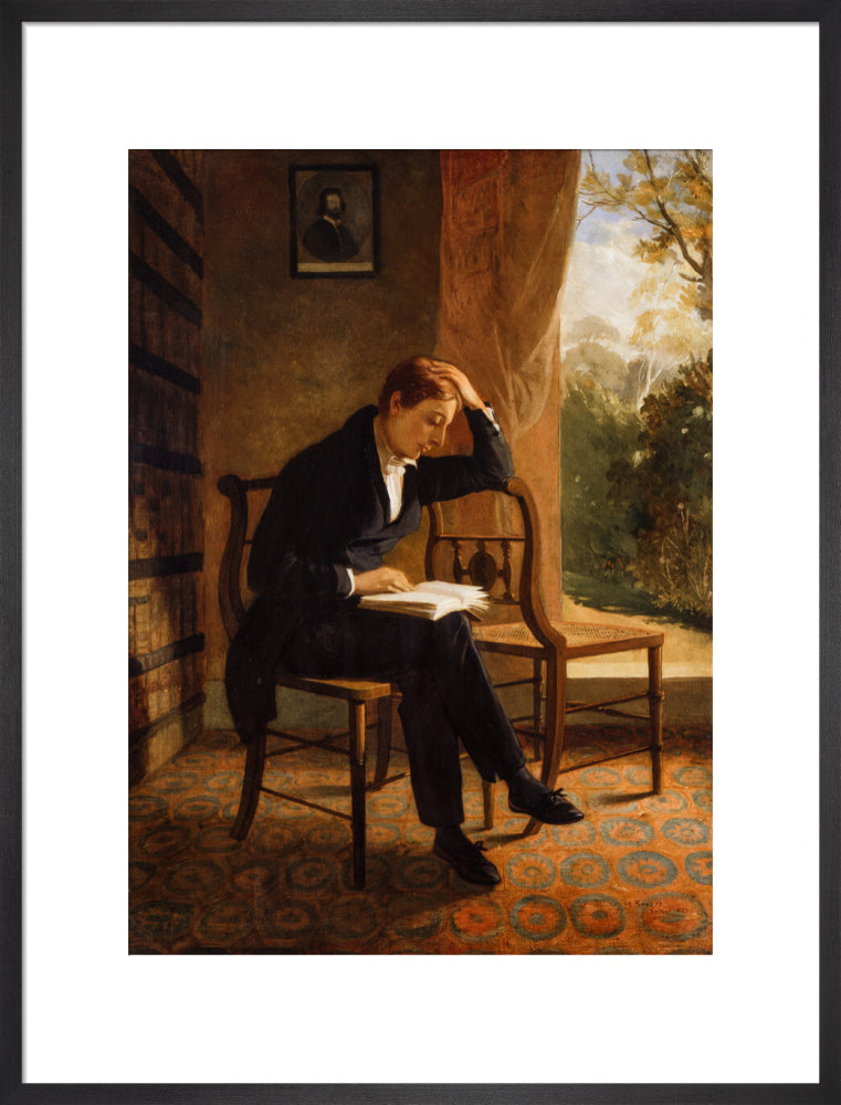 John keats portrait print (art print, large, black frame)