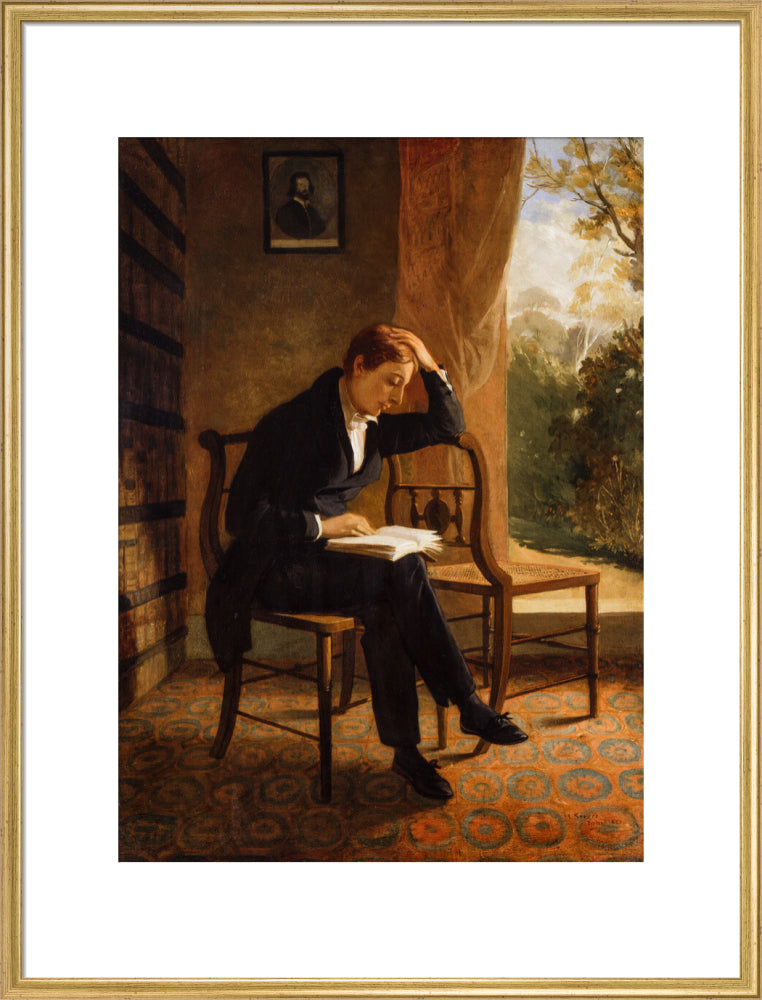 John keats portrait print (art print, extra large, gold frame)