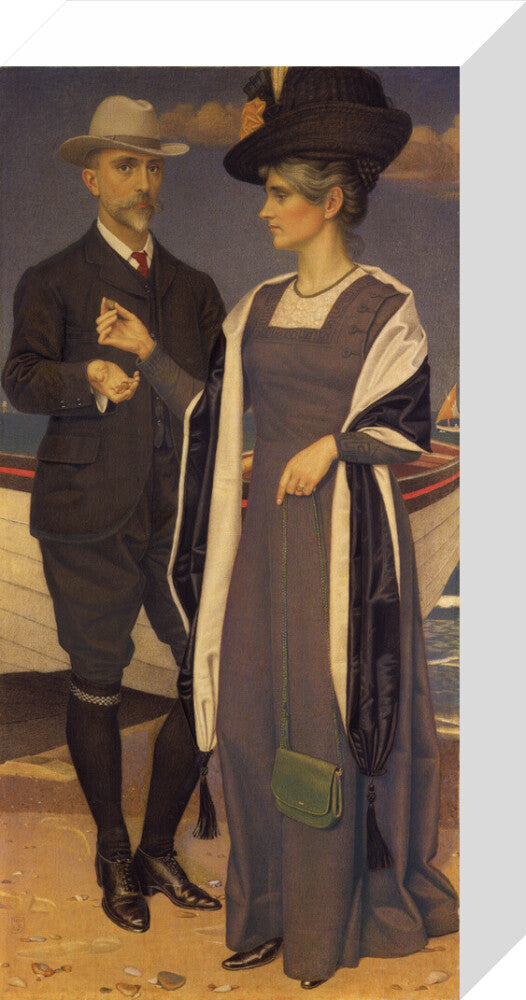 Joseph southall; anna elizabeth southall portrait print (stretched canvas, small, no frame)