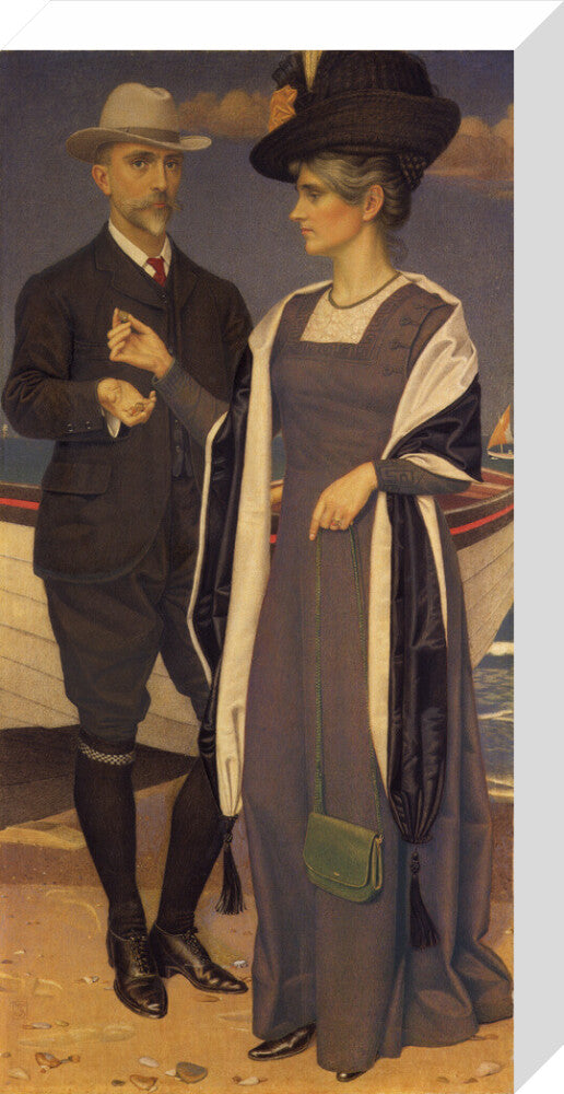 Joseph southall; anna elizabeth southall portrait print (stretched canvas, medium, no frame)