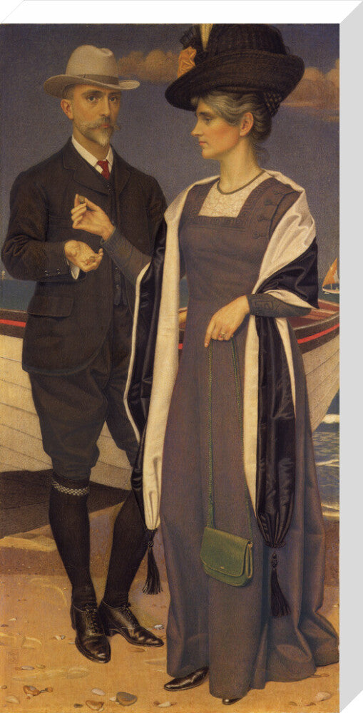 Joseph southall; anna elizabeth southall portrait print (stretched canvas, large, no frame)