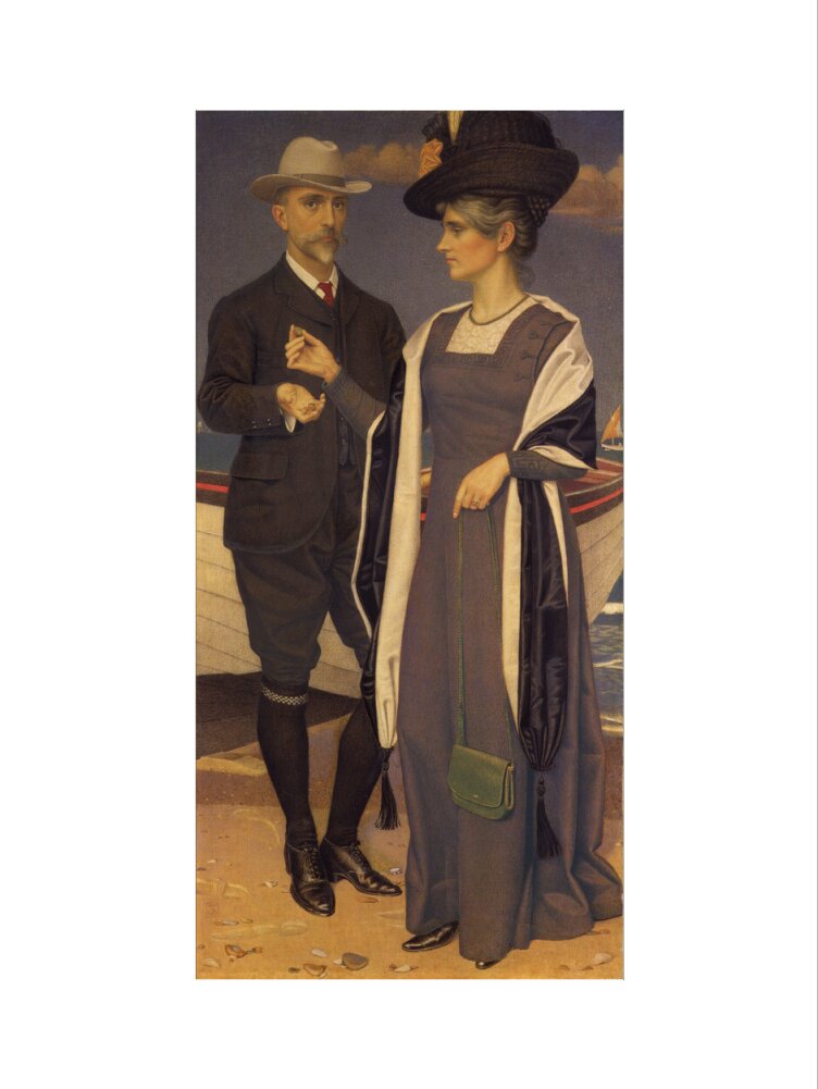 Joseph southall; anna elizabeth southall portrait print (art print, medium, no frame)