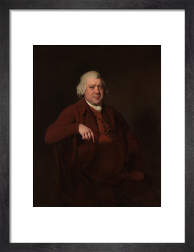 Sir richard arkwright portrait print (art print, small, black frame)