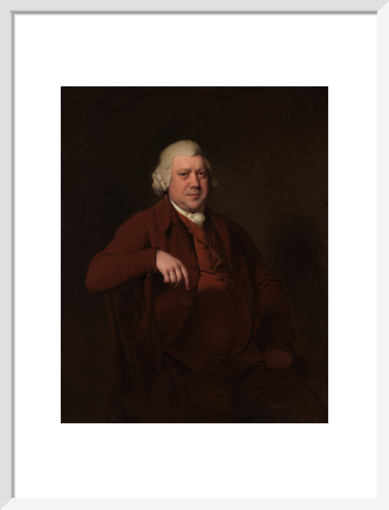 Sir richard arkwright portrait print (art print, medium, white frame)