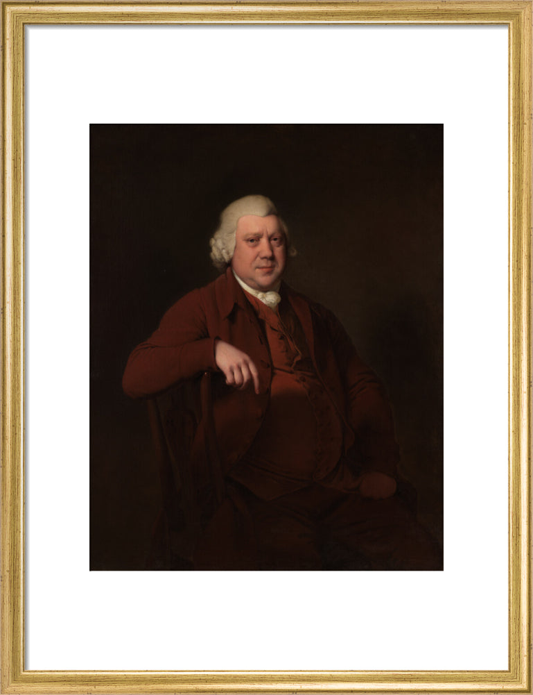 Sir richard arkwright portrait print (art print, medium, gold frame)