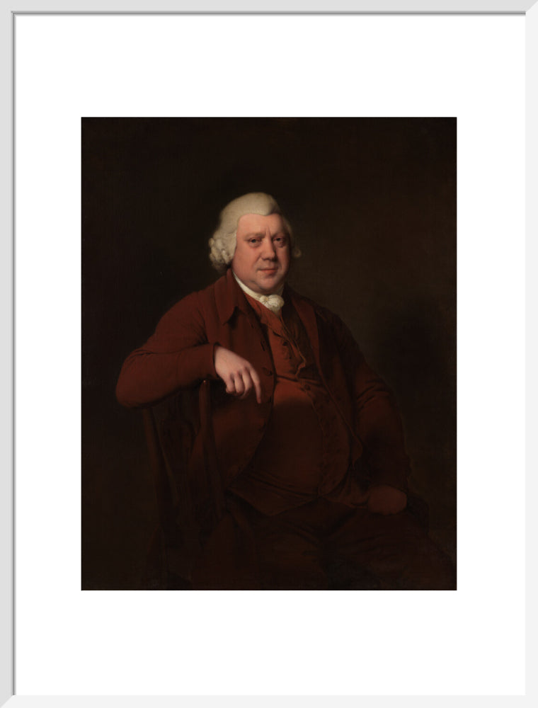 Sir richard arkwright portrait print (art print, large, white frame)