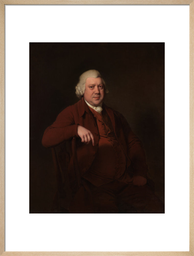 Sir richard arkwright portrait print (art print, large, natural frame)