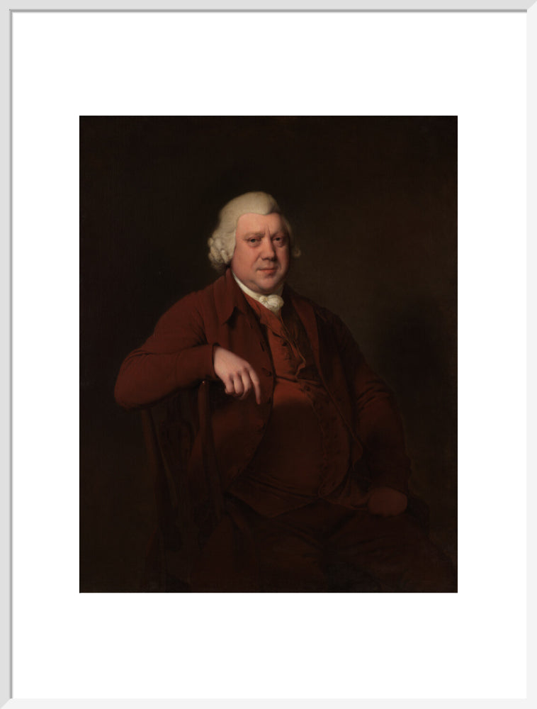 Sir richard arkwright portrait print (art print, extra large, white frame)