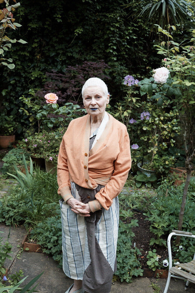 Vivienne in her garden, london 2014 (dame vivienne westwood) portrait print