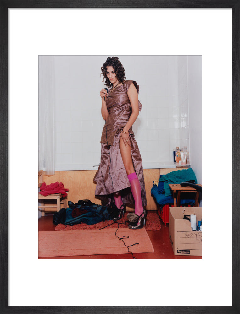 Dame tracey emin portrait print (art print, medium, black frame frame)