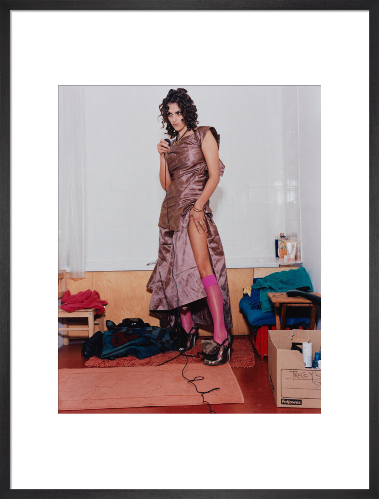 Dame tracey emin portrait print (art print, large, black frame frame)