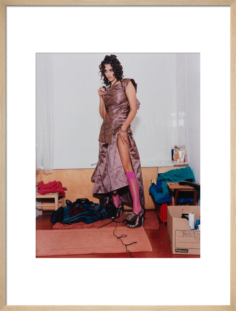 Dame tracey emin portrait print (art print, large, natural frame frame)