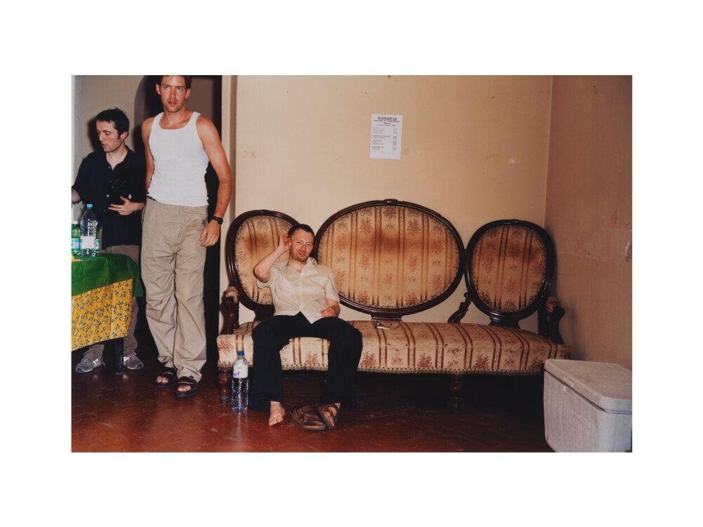 Radiohead (thom yorke; colin greenwood; edward john o'brien) portrait print (art print, medium, no frame)